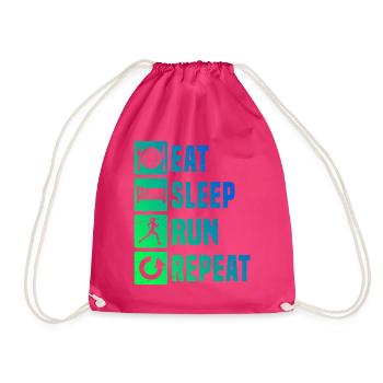 Geschenkidee für eine Running mit Running - Turnbeutel - Fuchsia - Vorne