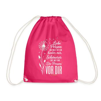 An die Person Hinter Mir Liebe Person Hinter Mi - Turnbeutel - Fuchsia - Vorne