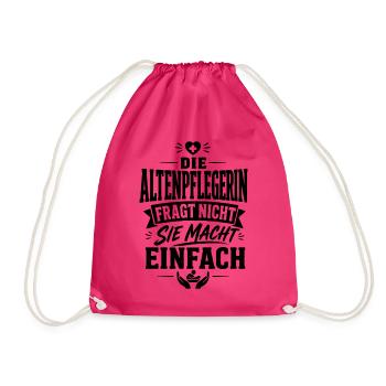 Altenpflegerin - Turnbeutel - Fuchsia - Vorne