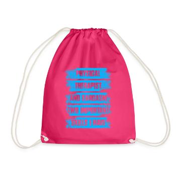 Physical therapist and sarcasm Physiotherapie - Turnbeutel - Fuchsia - Vorne