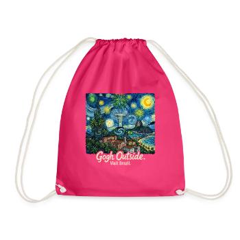  Gogh Outside Visit Brazil Starry Night Rio De - Turnbeutel - Fuchsia - Vorne