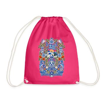 Griechenland | Oliven, Meer & Ägäis - Turnbeutel - Fuchsia - Vorne