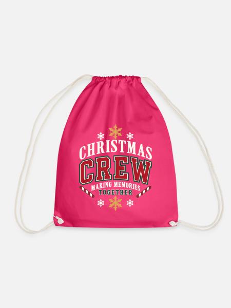 Christmas Crew – Weihnachten gemeinsam feiern - Turnbeutel - Fuchsia