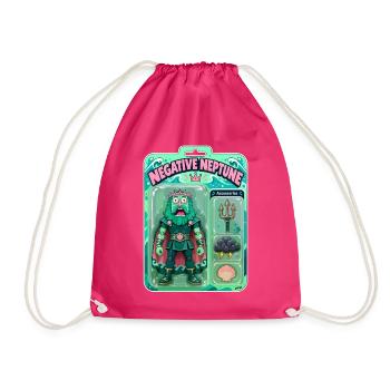 Negative Neptun-Actionfigur - Turnbeutel - Fuchsia - Vorne