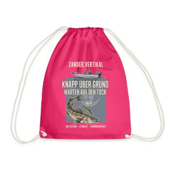 Zander Vertikal Knapp Über Grund - Turnbeutel - Fuchsia - Vorne
