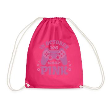 Octobre Rose Gaming Wear Pink October Gamer Krebs - Turnbeutel - Fuchsia - Vorne