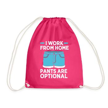 Remote Homeoffice - Turnbeutel - Fuchsia - Vorne