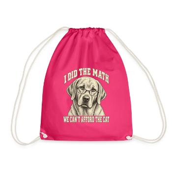 Ich habe das Math Dog-Meme gemacht - Turnbeutel - Fuchsia - Vorne