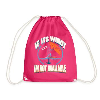Wingfoil Wing Foil Wingfoiling Foil Rider Geschenk - Turnbeutel - Fuchsia - Vorne