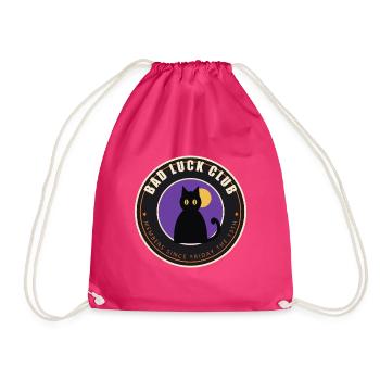 Bad Luck Club – Black Cat Freitag, der 13. - Turnbeutel - Fuchsia - Vorne
