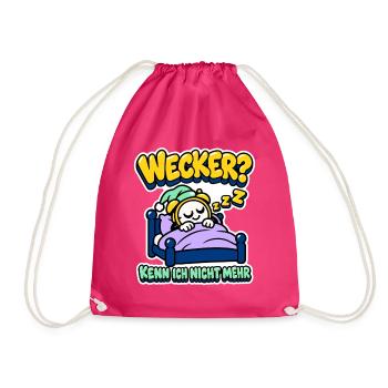Wecker? Kenn ich nicht mehr - Rente - Turnbeutel - Fuchsia - Vorne