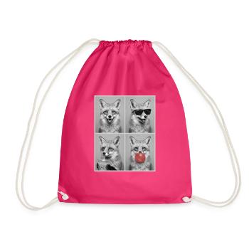 Füchse Fuchs - Turnbeutel - Fuchsia - Vorne