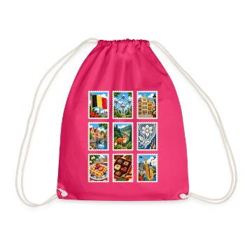 Belgien Briefmarken - Turnbeutel - Fuchsia - Vorne