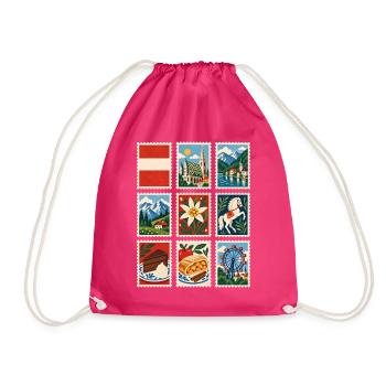 Österreich Briefmarken - Turnbeutel - Fuchsia - Vorne