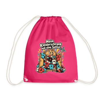 Band Merch Konzertfan Tour Merch Sammler - Turnbeutel - Fuchsia - Vorne