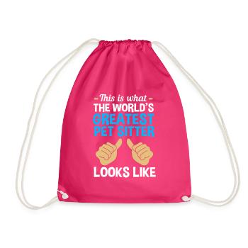 Haustier Sitter Haustiere Babysitter - Turnbeutel - Fuchsia - Vorne