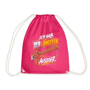 Ich hab den längsten Ausleger - Turnbeutel - Fuchsia - Vorne
