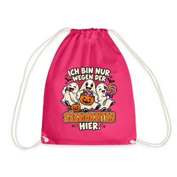 Süßigkeiten Geister Halloween - Turnbeutel - Fuchsia - Vorne