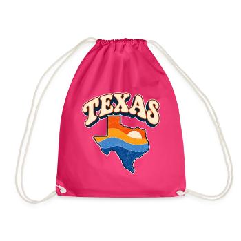 Texas Retro Sonnenuntergang - Turnbeutel - Fuchsia - Vorne