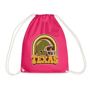 Texas Retro Football Helm - Turnbeutel - Fuchsia - Vorne