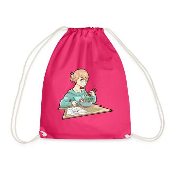 Ramen Anime - Turnbeutel - Fuchsia - Vorne