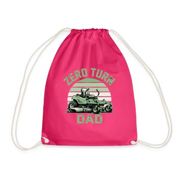 Lustiger Rasenmäher Papa Für Aufsitzmäher Fans - Turnbeutel - Fuchsia - Vorne