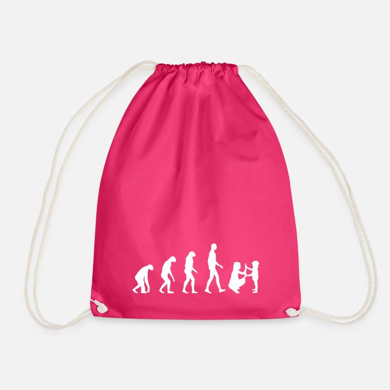 Evolution Erzieherin - Mama - Kindergarten - Turnbeutel - Fuchsia