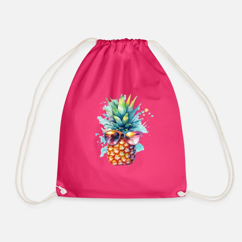 Ananas - Turnbeutel - Fuchsia