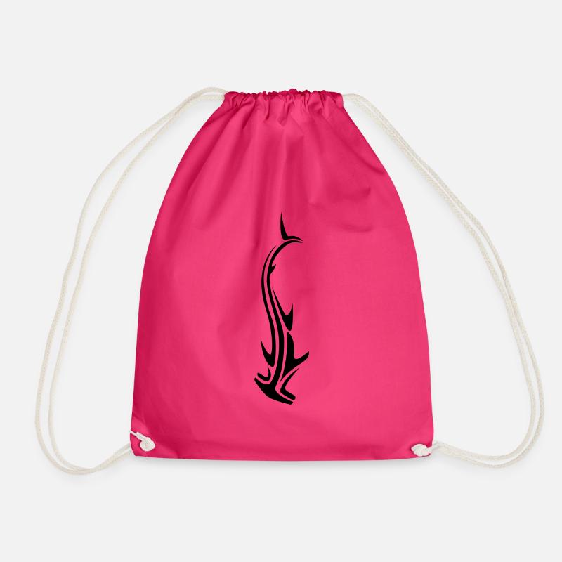 hammer_shark_06 - Drawstring Bag - fuchsia