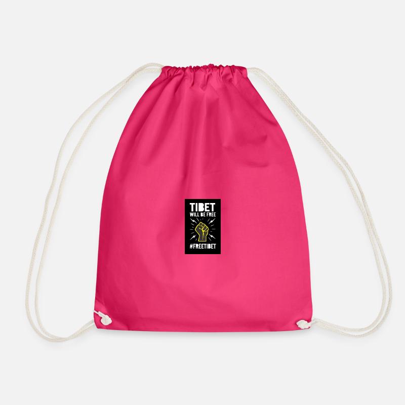 Tibet wird frei sein. Protest-Design. - Turnbeutel - Fuchsia