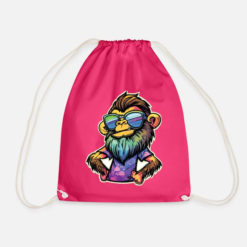 Funky Affe - Turnbeutel - Fuchsia
