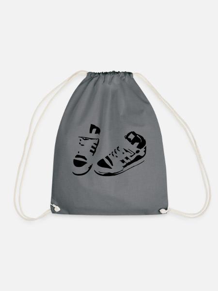Sport Schuhe - Turnbeutel - Grau