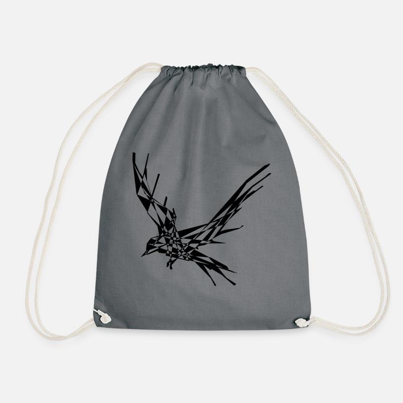 Crow - Drawstring Bag - grey