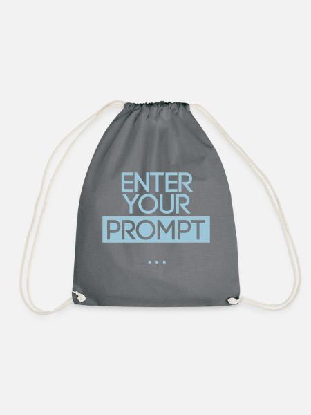 nerd shirt . enter prompt - Turnbeutel - Grau