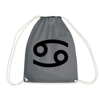 Cancer, signe du zodiaque, astrologie, symbole, horoscope - Sac de sport léger - gris - Devant