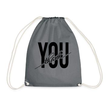 Thank You Thank you Thank you gift - Drawstring Bag - grey - Front