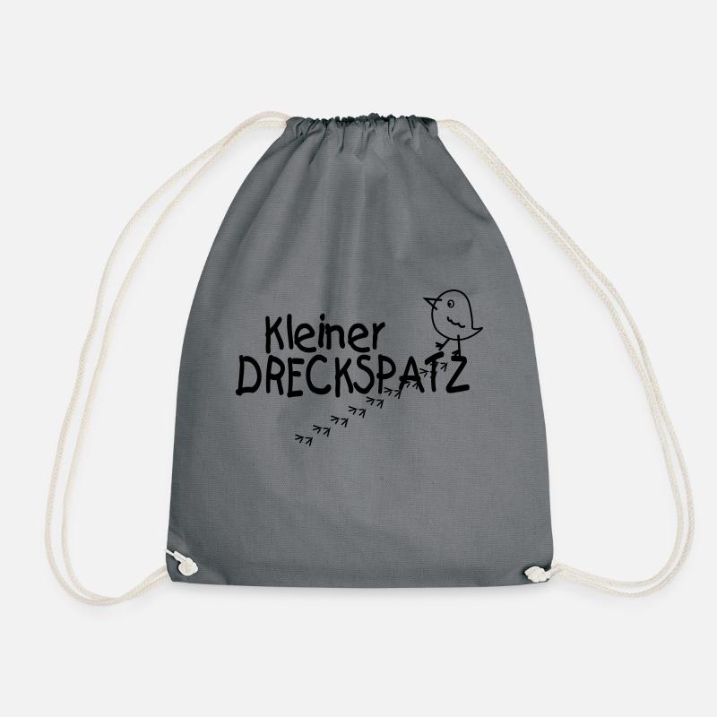kleiner Dreckspatz Vogel - Turnbeutel - Grau