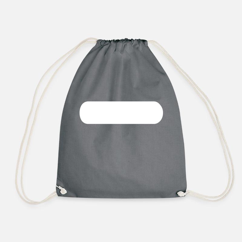 Minus symbol math vector - Drawstring Bag - grey
