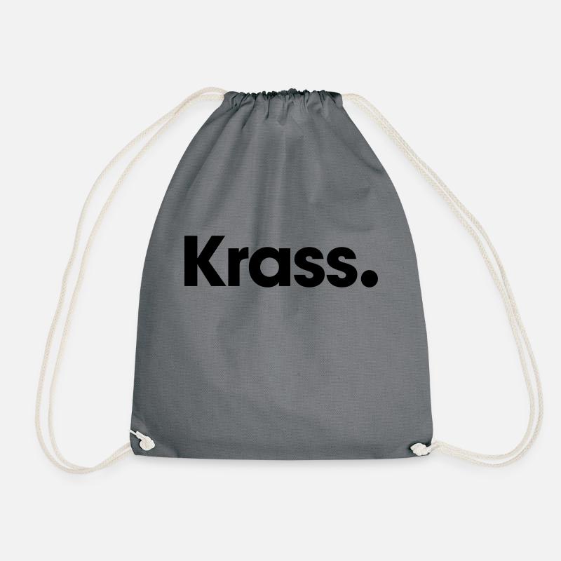 Krass, Meme, Designfarbe editierbar. - Turnbeutel - Grau