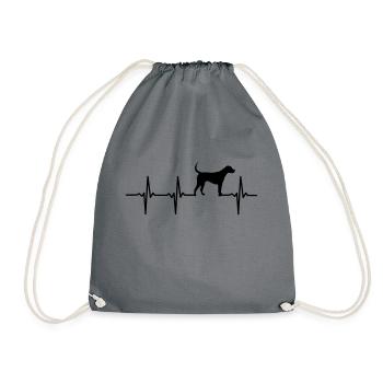 Dog T-Shirt Gift Idea Christmas Funny Love - Drawstring Bag - grey - Front