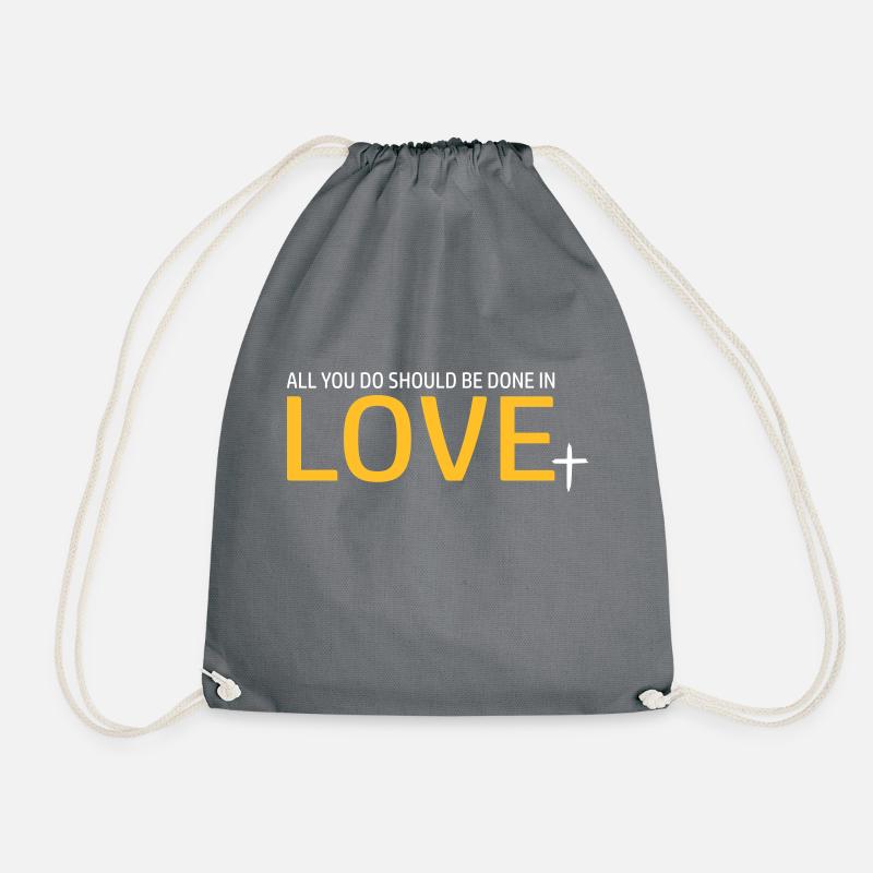 LOVE gold by csDesign - Drawstring Bag - grey