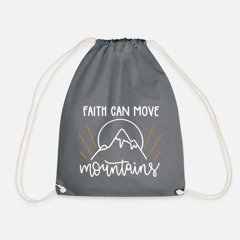 Faith can move mountains - Turnbeutel - Grau