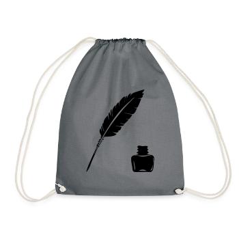 Story Writer - Drawstring Bag - grey - Front