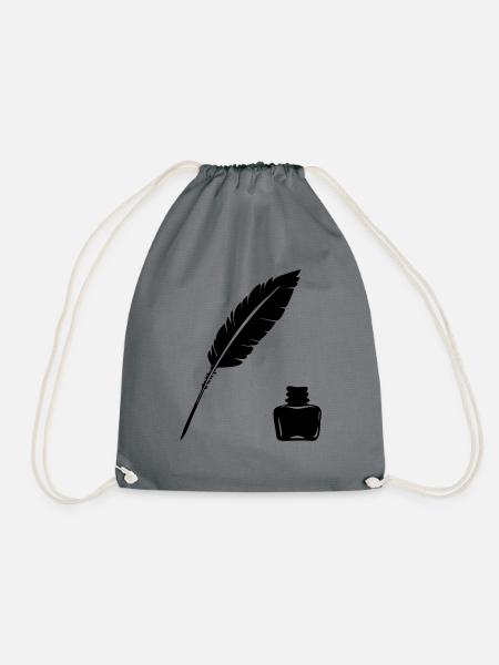Story Writer - Drawstring Bag - grey