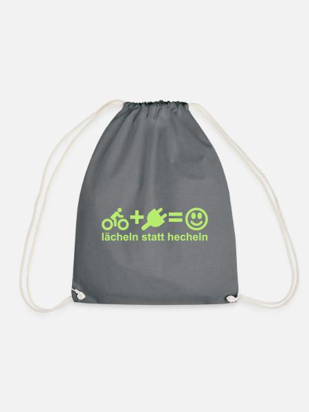 Ebike E-Bike Pedelec Geschenk Fahrrad eMTB - Turnbeutel - Grau