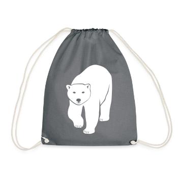eisbär polar bear ice knut klimawandel eis nordpol - Turnbeutel - Grau - Vorne