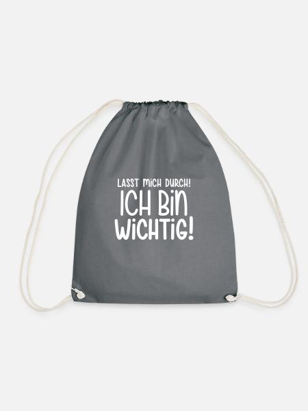 Lasst mich durch ich bin wichtig Chef Boss Kapitän - Turnbeutel - Grau
