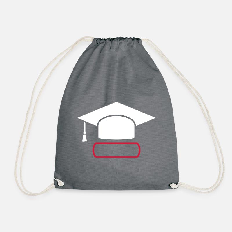 Doktorhut Geschenk zur Promotion/Dissertation - Turnbeutel - Grau