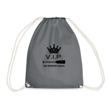 Drachenboot VIP V.I.P. König 1c - Turnbeutel - Grau - Vorne