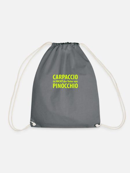 carpaccio ist nicht der vater von pinocchio - Turnbeutel - Grau
